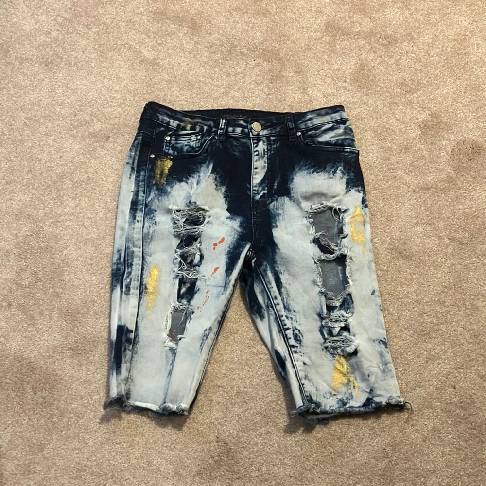 Distressed Jean shorts